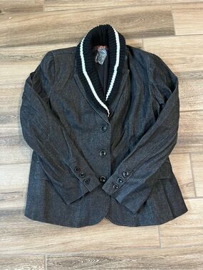 Shift Charcoal Shawl-Collar Blazer Jacket NWT